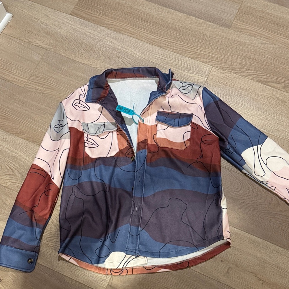 Zaful Multicolor Casual Button Down Shirt